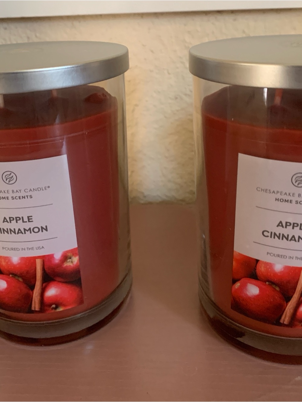 Chesapeake Bay Red Apple Cinnamon Jar Candle with Silver Lid